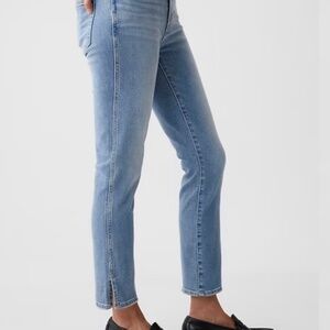 GAP Mid Rise Split-Hem Vintage Slim Jeans 24 Petite NWOT